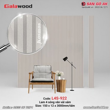 Tấm ốp lam 4 sóng Galawood L4S-922 vân vải xám