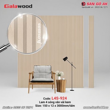 Lam 4 sóng Galawood L4S-924 vân vải kem
