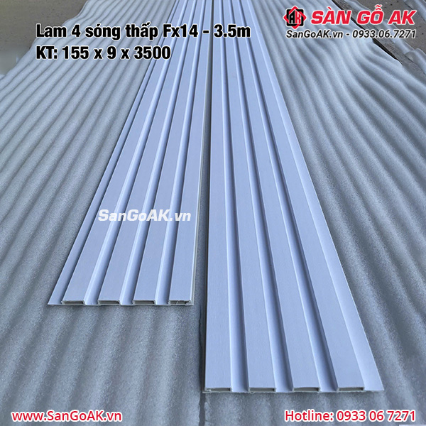 Tấm ốp lam 4 sóng thấp FX14 màu trắng