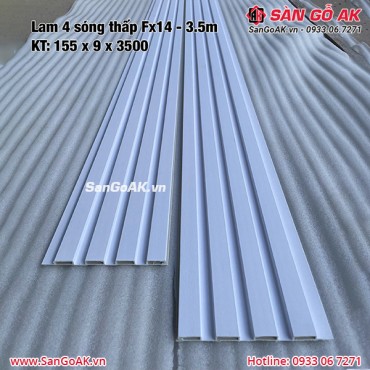 Tấm ốp lam 4 sóng thấp giá rẻ FX14 màu trắng
