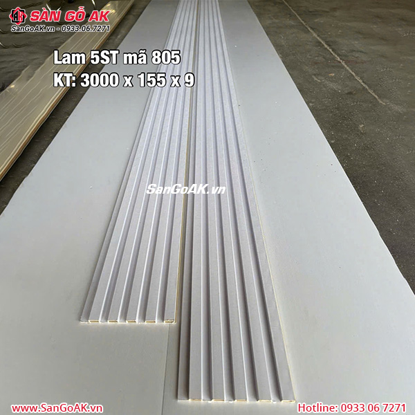 Tấm ốp lam 5 sóng thấp 805 màu trắng sang trọng