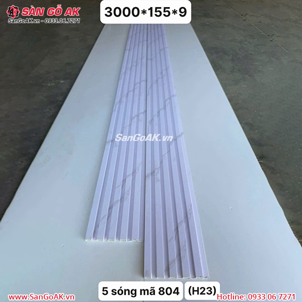 Tấm ốp lam 5 sóng thấp 804 vân đá trắng