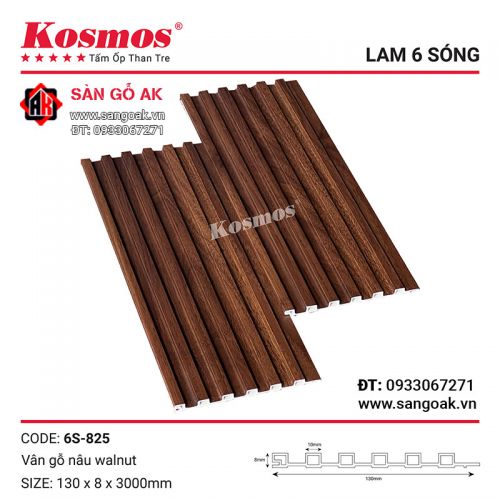 Lam sóng than tre vân gỗ Kosmos 6S-825