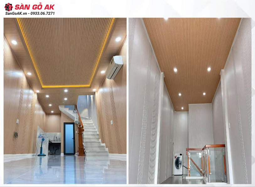 Tấm lam sóng kết hợp với tấm ốp nhựa nano