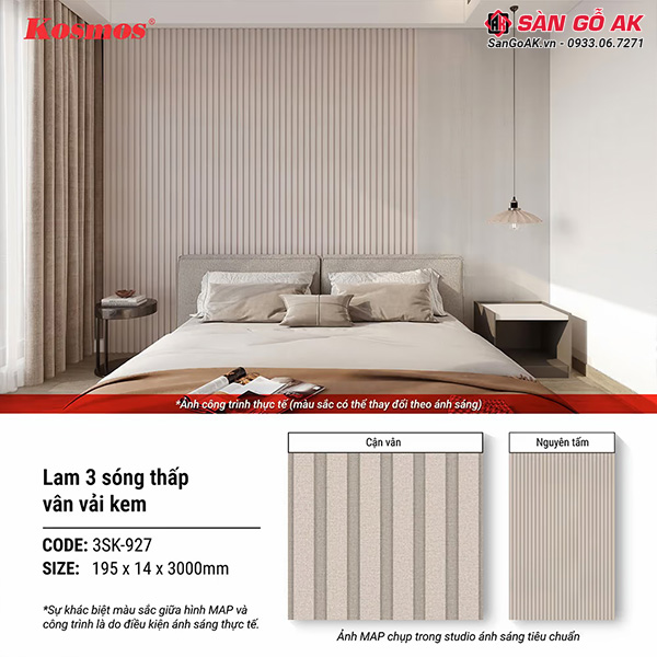Lam sóng 3SK-927 có nhiều ưu điểm vượt trội trong trang trí nội thất