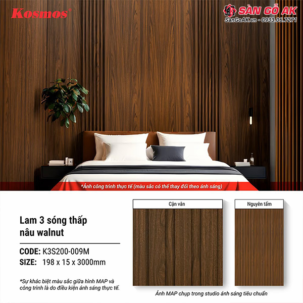 Sử dụng đúng cách sẽ giúp lam sóng Kosmos K3S200-009M luôn bền đẹp