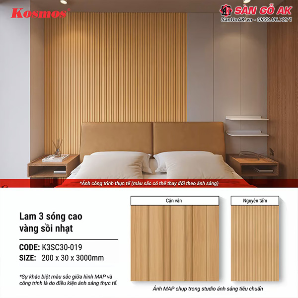 Sử dụng đúng cách sẽ giúp lam sóng Kosmos K3SC30-019 luôn bền đẹp