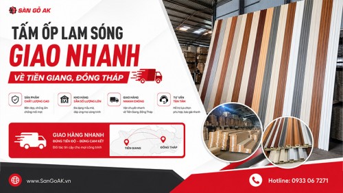Tấm Ốp Lam Sóng Nhựa Giao Nhanh Từ TPHCM Về Tiền Giang, Đồng Tháp