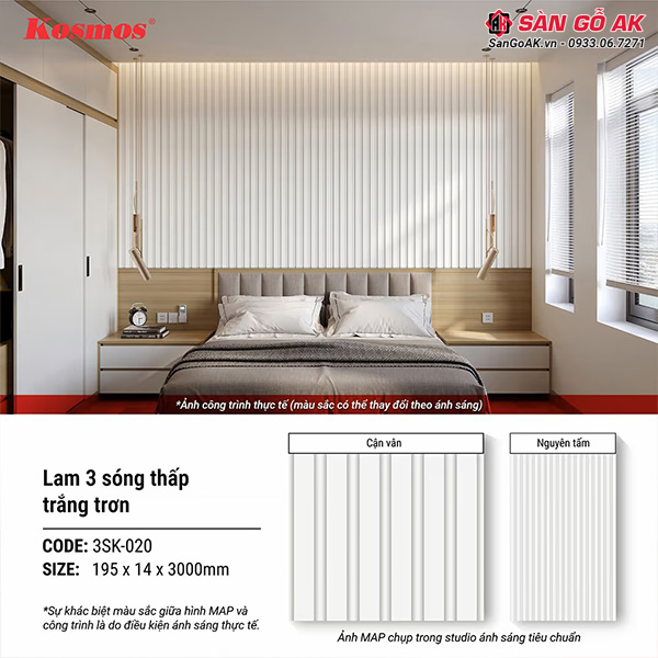  Lam sóng 3SK-030 mang vẻ đẹp tinh tế cho không gian thoáng đãng