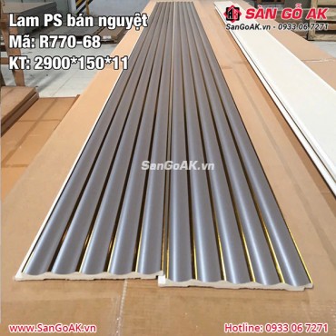 Tấm ốp lam sóng PS bán nguyệt R770-68 màu xám