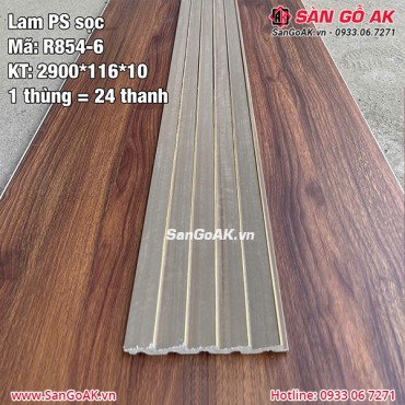 Tấm ốp lam sóng PS sọc R854-6 màu nâu đất