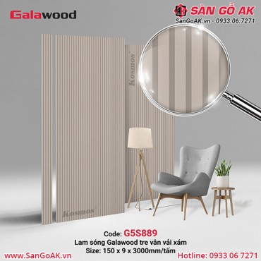 Lam sóng than tre Galawood G5S889 vân vải xám