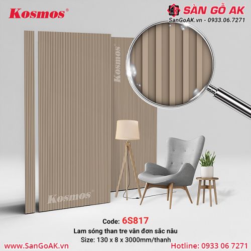 Lam sóng than tre Kosmos 6S-817 vân đơn sắc nâu