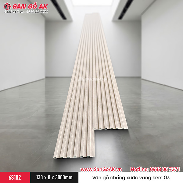 Sàn Gỗ AK - Nơi cung cấp lam sóng than tre Kosmos 6S102 vân gỗ vàng kem