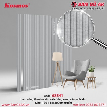 Lam sóng than tre Kosmos 6S-841 vân vải xám ánh kim