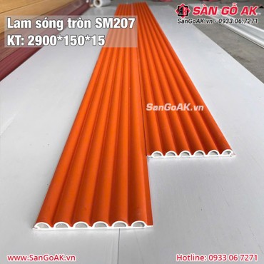 Tấm ốp lam sóng tròn màu cam SM207