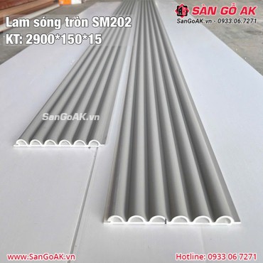 Tấm ốp lam sóng tròn màu xám SM202
