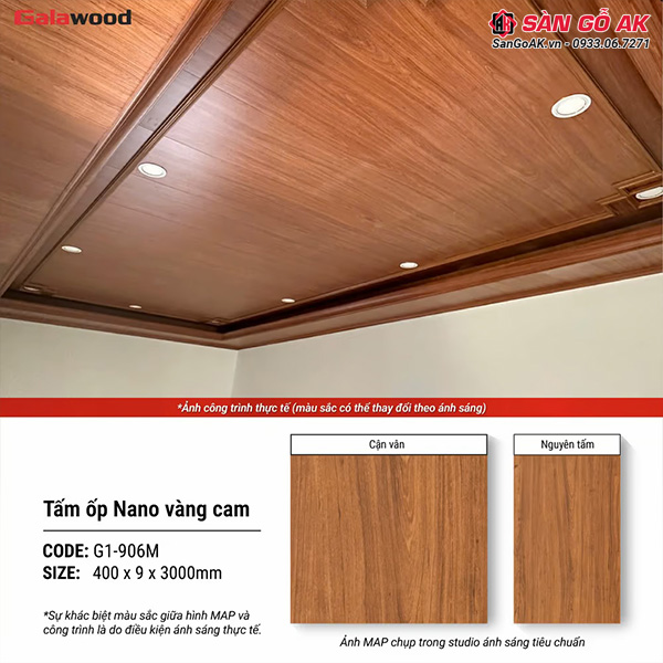 Trang trí trần nhà sang trọng, đẳng cấp hơn với tấm ốp Nano G1-906M