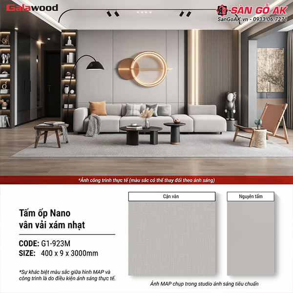 Trang trí nội thất sang trọng, đẳng cấp hơn với tấm ốp Nano G1-923M