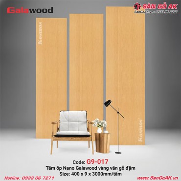 Tấm ốp Nano Galawood G9-017 vàng đậm vân gỗ