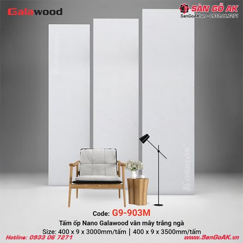 Tấm ốp Nano Galawood G9-903M vân đá mây trắng