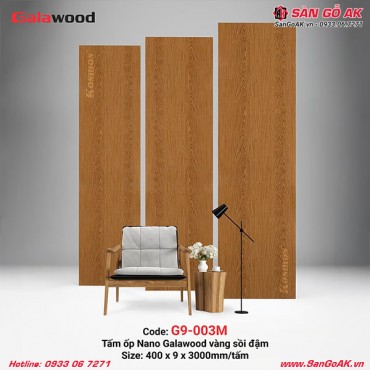Tấm ốp Nano Galawood G9-003M vàng sồi đậm vân gỗ