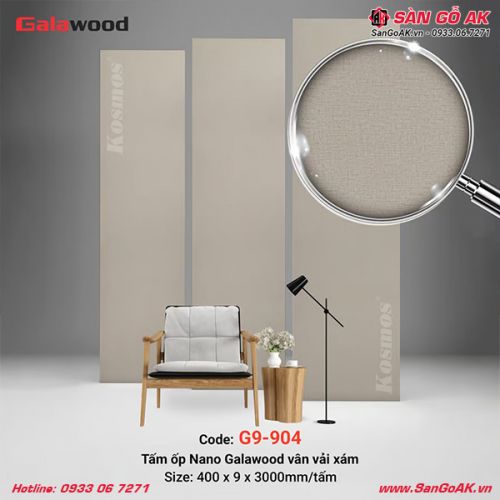 Tấm ốp Nano Galawood G9-904 vân vải xám