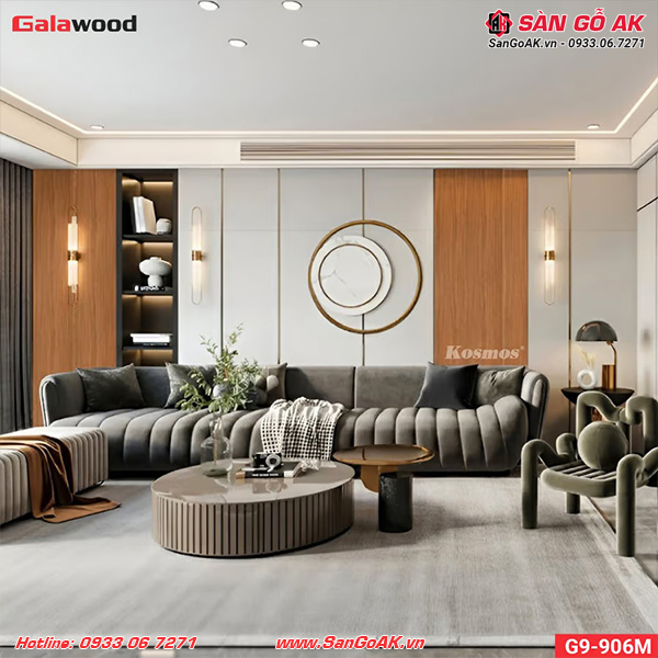 Trang trí nội thất phòng khách sang trọng với tấm Nano G9-906M