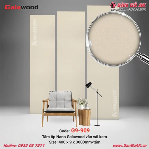 Tấm ốp Nano Galawood G9-909 vân vải kem