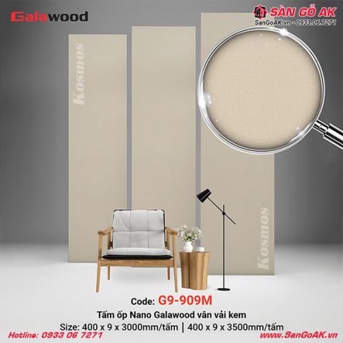 Tấm ốp Nano Galawood G9-909M vân vải kem