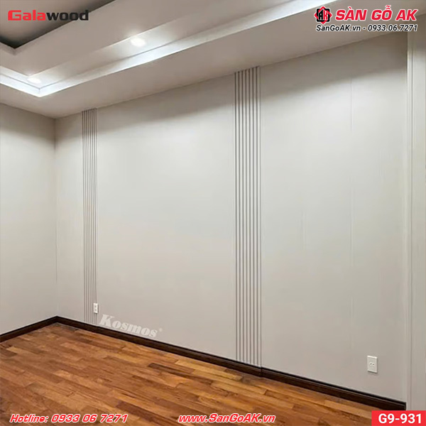 Tấm ốp G9-931 trắng kem vân sọc ốp tường trang trí nội thất sang trọng