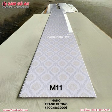 Tấm ốp Nano tráng gương siêu bóng hoa văn M11