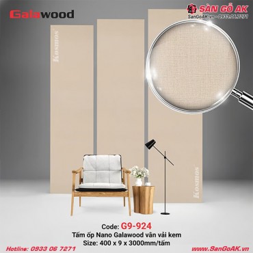 Tấm ốp Nano Galawood G9-924 vân vải kem