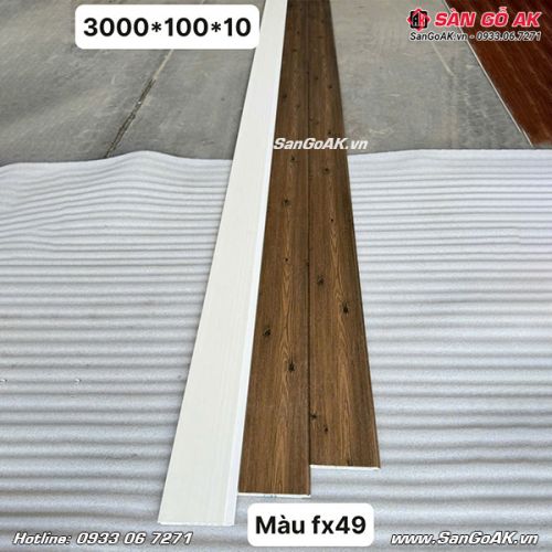 Tấm ốp nhựa Nano bản nhỏ vân gỗ nâu FX49
