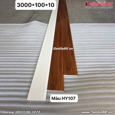 Tấm ốp nhựa Nano bản nhỏ vân gỗ nâu HY107