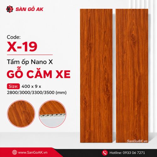 Tấm ốp Nano giá rẻ X-19 gỗ căm xe