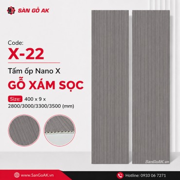 Tấm ốp Nano giá rẻ X-22 gỗ xám sọc