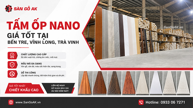 Kho Cung Cấp Tấm Ốp Nano Giá Tốt Tại Bến Tre, Vĩnh Long, Trà Vinh