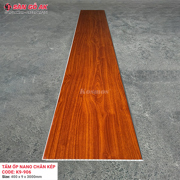 Vân gỗ đỏ cam mang đến vẻ đẹp sang trọng, ấm cúng cho không gian