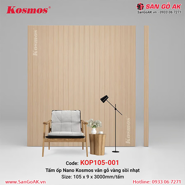 Tấm ốp KOP105-001 là vật liệu trang trí hiện đại với nhiều ưu điểm vượt trội