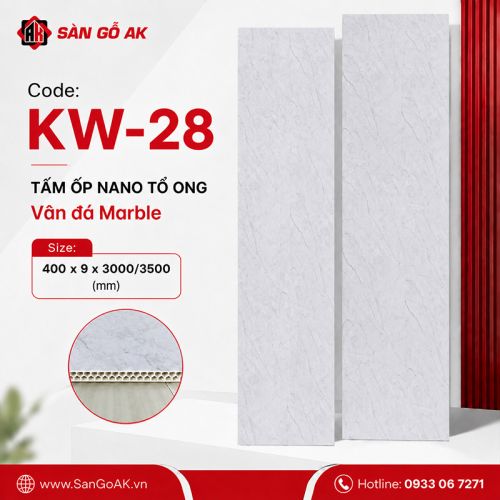 Tấm ốp Nano tổ ong KW-28 vân đá Marble