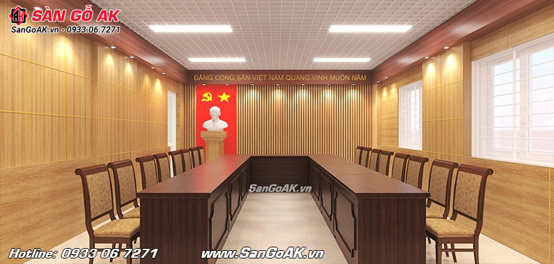 Tấm nhựa ốp Nano trang trí hội trường, phòng họp sang trọng, đẳng cấp