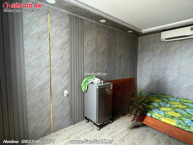 Tấm Nano màu vân đá xám xi măng thích hợp trang trí phòng ngủ