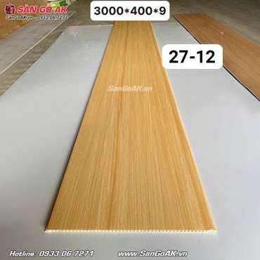 Tấm nhựa Nano ốp tường vân gỗ vàng 27-12