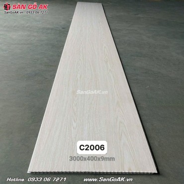 Tấm nhựa Nano ốp tường vân gỗ vàng nhạt C2006