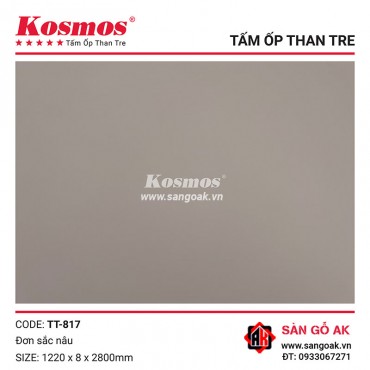 Tấm ốp than tre Kosmos đơn sắc nâu TT-817