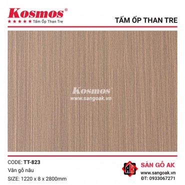 Tấm ốp than tre Kosmos vân gỗ nâu TT-823