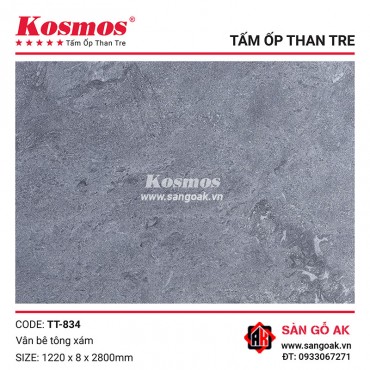 Tấm ốp than tre Kosmos vân bê tông TT-834
