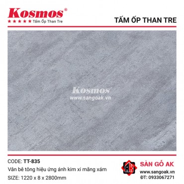 Tấm ốp than tre Kosmos vân bê tông TT-835
