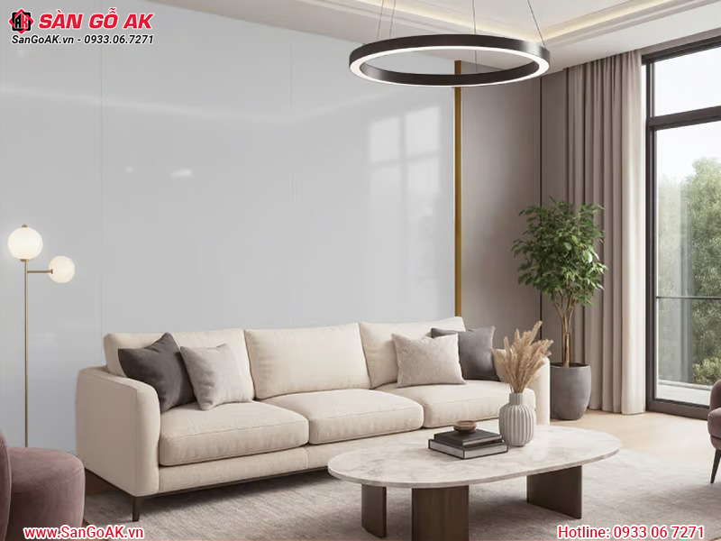 Tấm ốp than tre đơn sắc PET TT-872 ốp tường phòng khách